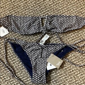 Women's Geometric Bikini Set - Black and White